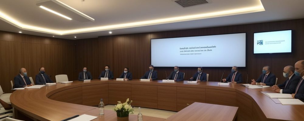 Advogados discutindo o Estatuto da OAB e o Código de Ética em um ambiente profissional e colaborativo