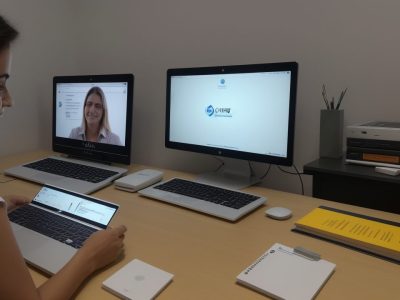 Servidora pública estudando ética e cidadania em curso online, com foco em transformação e serviço público eficiente.