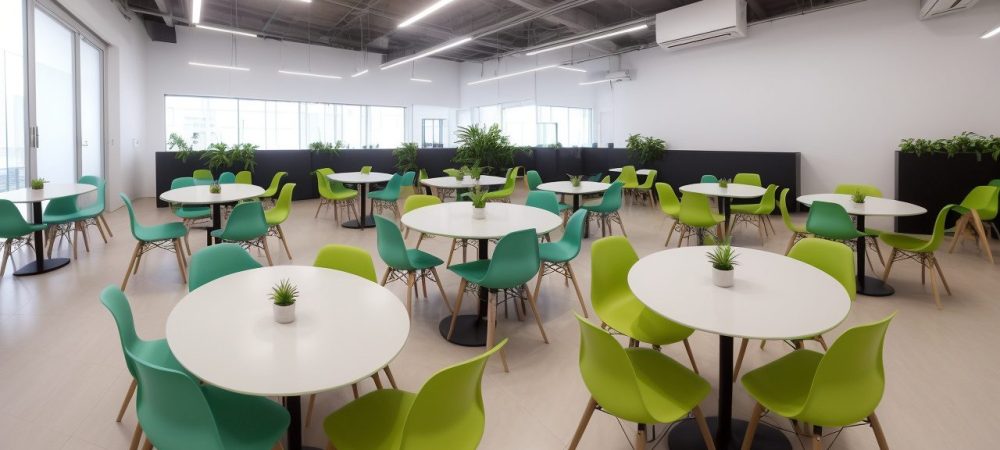 Imagem ilustrando dicas de etiqueta profissional, como comunicação clara e pontualidade, em um ambiente de trabalho moderno e colaborativo.