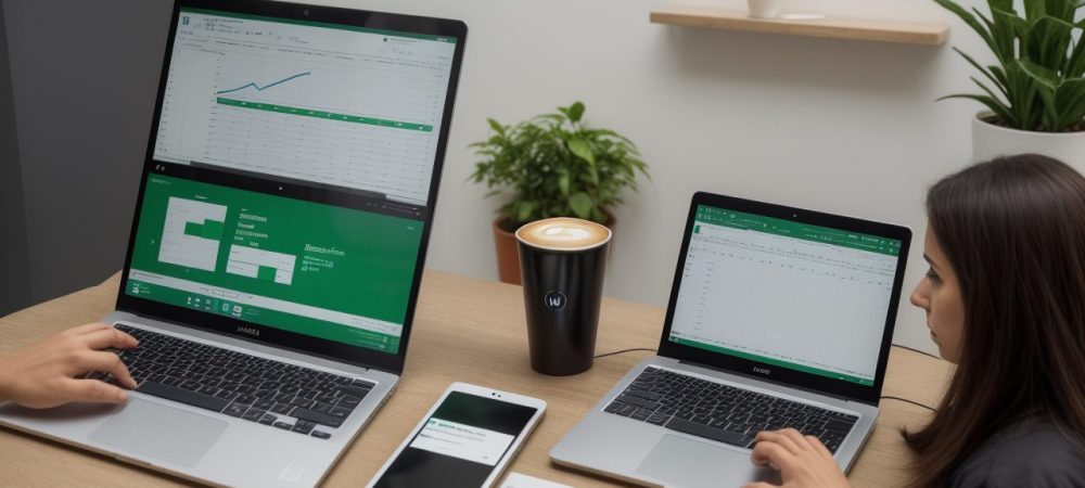 Servidor público utilizando Excel 2019 para análise de dados e criação de gráficos dinâmicos