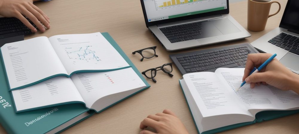 Funcionários da administração pública utilizando Excel 2019 para gestão de dados e relatórios.