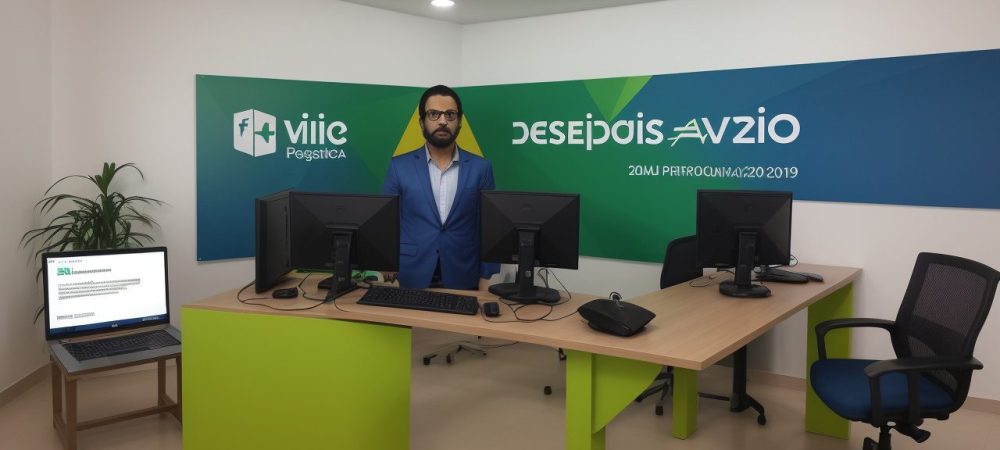 Servidor público utilizando Excel 2019 para análise de dados e gráficos interativos