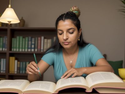 Imagem representando a conexão entre Língua Portuguesa e Literatura Brasileira, com elementos visuais de livros, mapas mentais e um curso online.