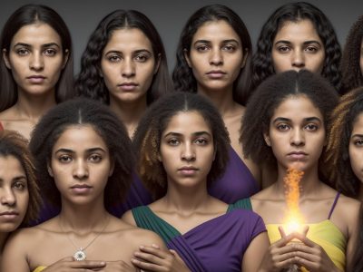 Imagem ilustrativa sobre o feminicídio, com mulheres unidas, simbolizando o combate à violência e a busca por justiça.