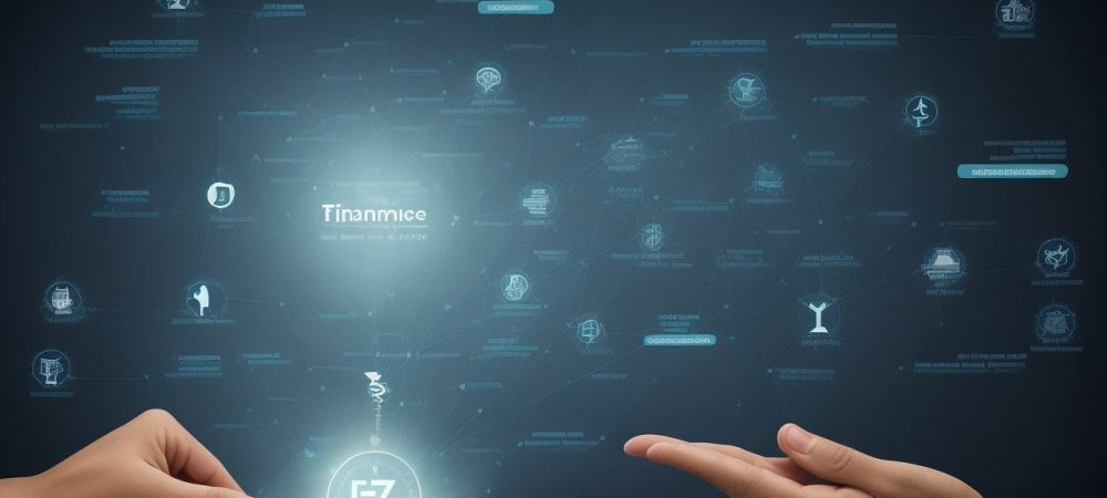 Ilustração de finanças pessoais com elementos de orçamento, planejamento financeiro e crescimento financeiro.