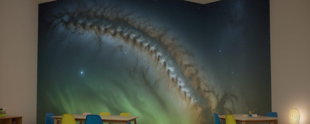 Ilustração mostrando um professor explicando as Leis de Newton e a dinâmica em sala de aula, com exemplos práticos e experimentos.