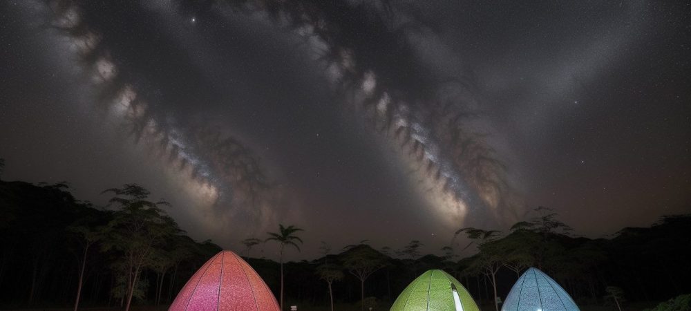 Alunos engajados em experimentos práticos de física no ensino médio, utilizando tecnologias interativas e projetos criativos em sala de aula.