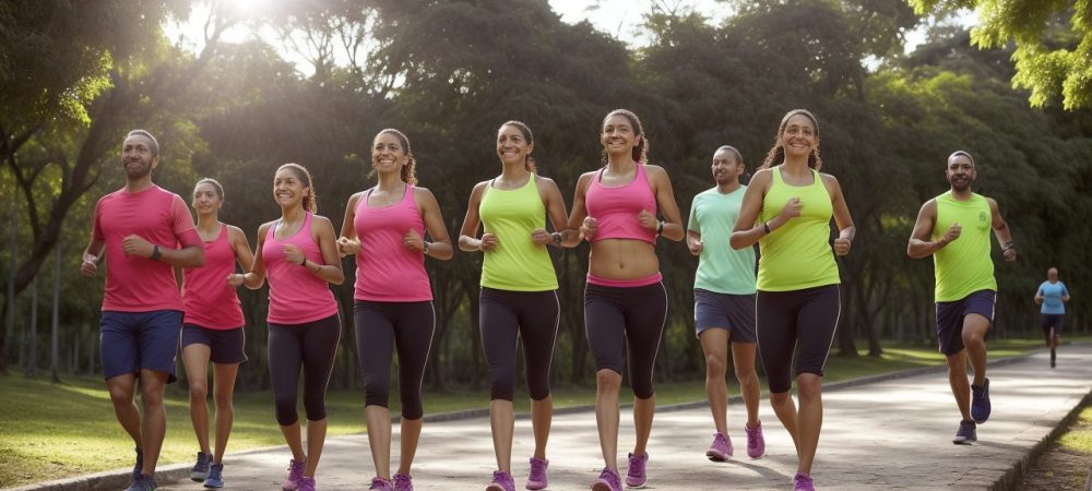 Representação da fisiologia do exercício e saúde, demonstrando como a prática de atividades físicas impacta positivamente a saúde e o bem-estar dos servidores públicos e da comunidade.