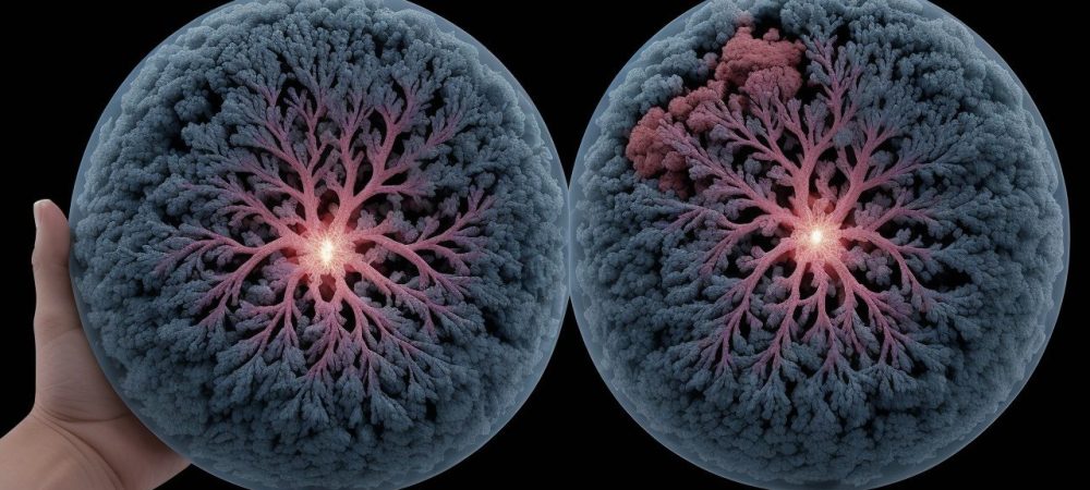Representação visual da fisiopatologia, mostrando o sistema cardiovascular em ação e o impacto das doenças no corpo humano.