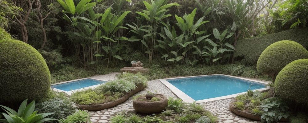 Ilustração de plantas medicinais, como camomila e hortelã, em um jardim ensolarado, simbolizando a fitoterapia e seus benefícios.