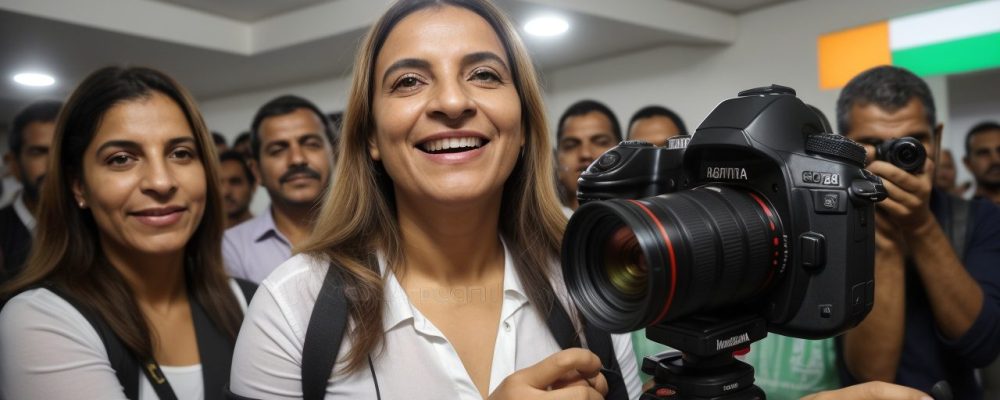 Servidor público fotografando evento, mostrando a importância da fotografia na comunicação e gestão pública