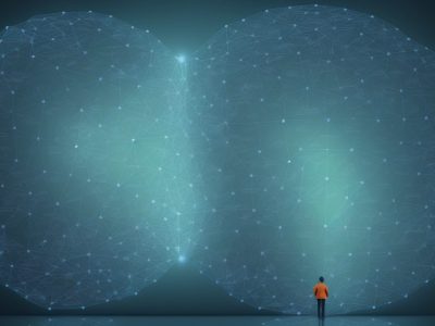 Representação visual de funções matemáticas sendo aplicadas no serviço público, com ênfase em análise de dados e otimização de recursos. Inclui curso online de funções matemáticas para servidores públicos.