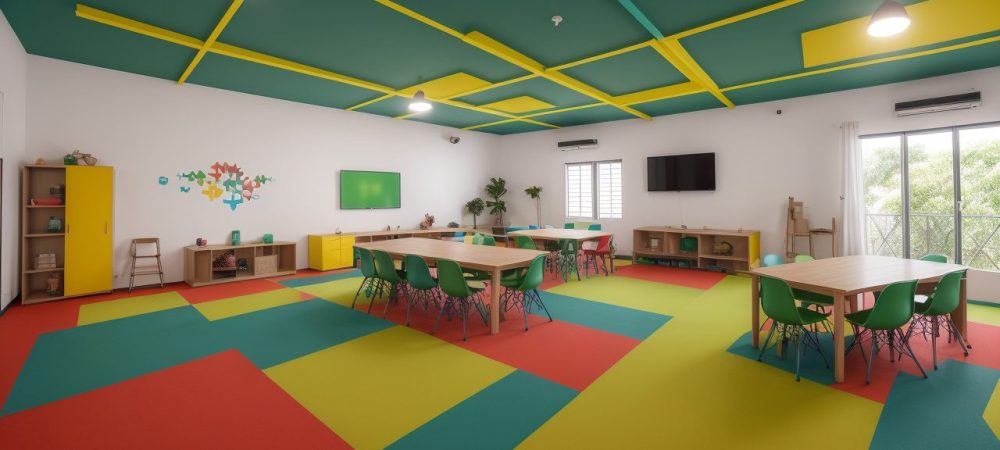 Gamificação em Sala de Aula: Alunos Engajados e Aprendizado Divertido Professor aplicando gamificação em sala de aula com alunos interagindo e engajados em atividades dinâmicas.
