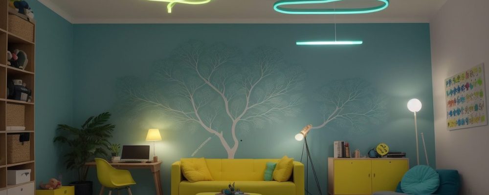 Ilustração de gamificação em sala de aula, mostrando alunos engajados em atividades interativas e dinâmicas, com foco em gamificação na educação e aprendizado colaborativo.