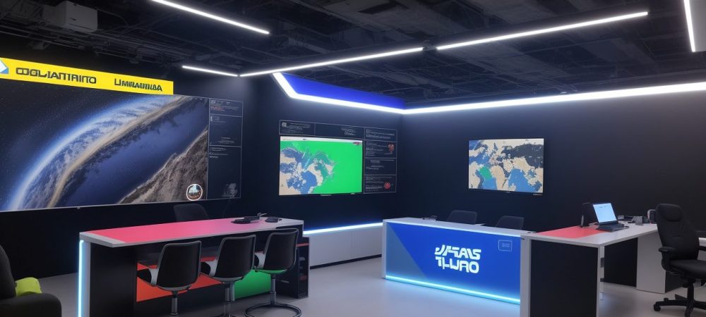 Ilustração de gamificação no trabalho com elementos de jogos para aumentar o engajamento e a produtividade da equipe.