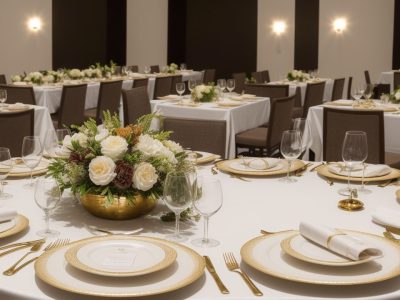 Garçom profissional atendendo clientes em um restaurante, aplicando técnicas de atendimento e servindo mesa com excelência.