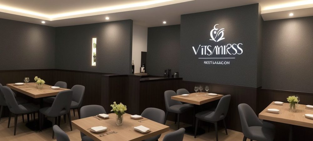 Um garçom sorrindo atendendo clientes em um restaurante, demonstrando técnicas de atendimento e serviço de mesa.