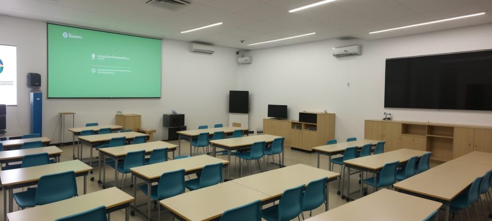 Alunos interagem com gêneros digitais em sala de aula, integrando tecnologias e letramento digital na BNCC