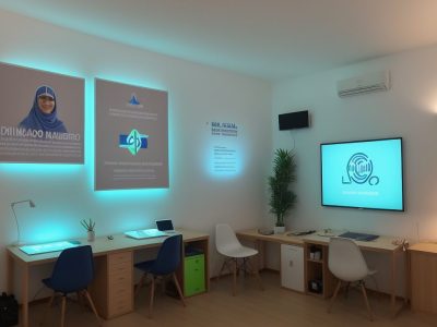 Professora explicando gêneros digitais em sala de aula, utilizando tecnologias digitais e BNCC como referência