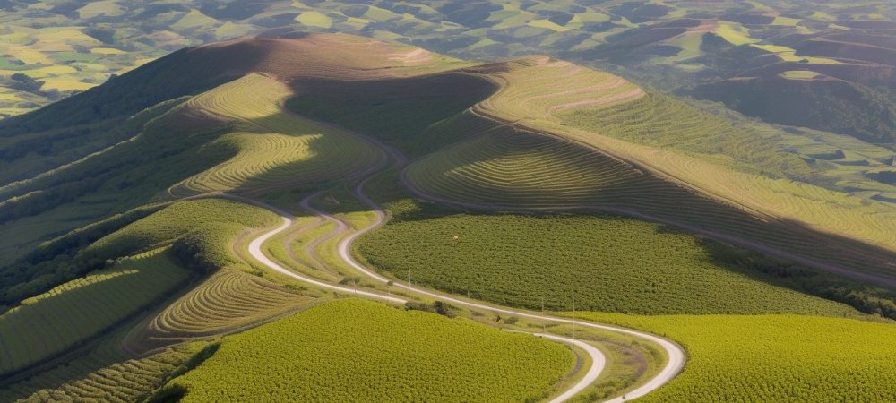 Imagem ilustrativa sobre georreferenciamento de imóveis rurais, mostrando mapas e ferramentas de medição, representando regularização fundiária e gestão de terras.
