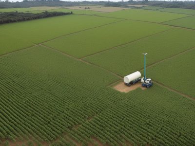Processo de georreferenciamento de imóveis rurais com levantamento topográfico e tecnologia GNSS.