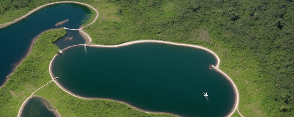 Imagem ilustrativa sobre gestão ambiental mostrando um profissional analisando dados sobre desenvolvimento sustentável e legislação ambiental.
