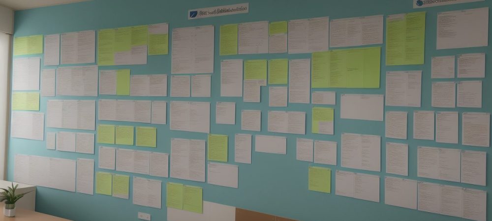 Gestão Estratégica na Administração Pública: Eficiência e Resultados Servidores públicos analisando dados em um ambiente de trabalho moderno, representando a gestão estratégica para otimizar a administração pública.