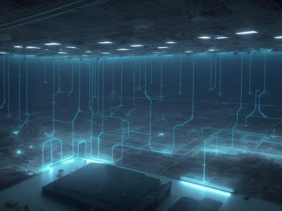 Representação visual de gestão hospitalar com gráficos, leitos e profissionais de saúde em ambiente moderno e eficiente. Destaque para otimização e qualidade em saúde.