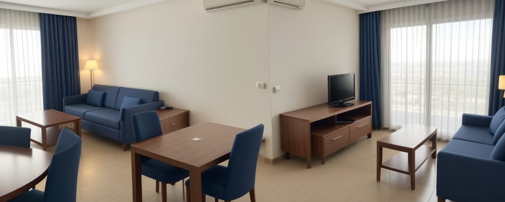 Imagem mostrando a gestão hoteleira com foco em administração, gerenciamento e hotelaria, com elementos visuais que indicam sucesso e satisfação dos hóspedes.