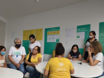 Cidadãos participando ativamente em reunião sobre Gestão Pública Participativa