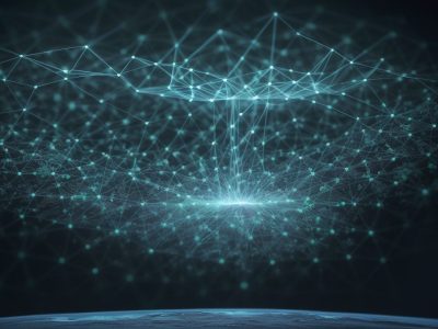 Representação visual da gestão da cadeia de suprimentos no setor público, com gráficos e logística para otimizar recursos.