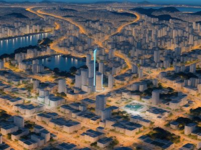 Representação visual da gestão de políticas públicas, mostrando o impacto na sociedade e a importância da eficiência.