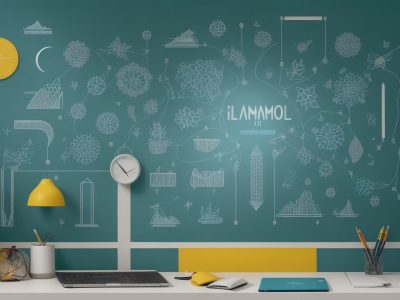 Imagem de um servidor público estudando elaboração de projetos em um curso online, com gráficos e planejamento estratégico em destaque.