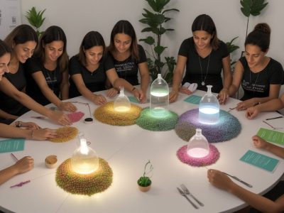 Imagem ilustrando gestão de projetos sociais, com pessoas trabalhando em equipe para impactar positivamente a comunidade