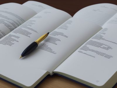 Servidora pública revisando documentos com foco na gramática da língua portuguesa e nova gramática brasileira para garantir clareza e evitar erros.