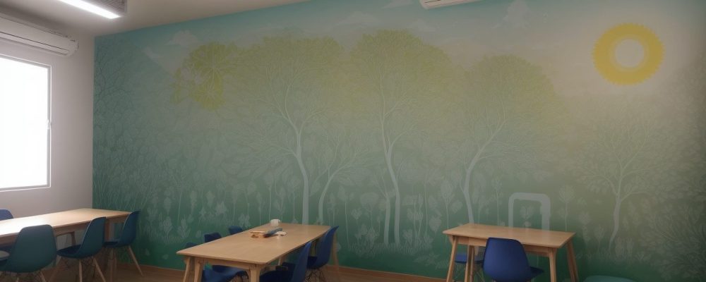 Ilustração mostrando Paulo Freire e Jean Piaget inspirando a educação em uma sala de aula moderna, com alunos engajados.