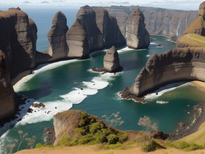 Imagem de um guia de turismo regional apresentando destinos turísticos e dicas de viagem para explorar a região