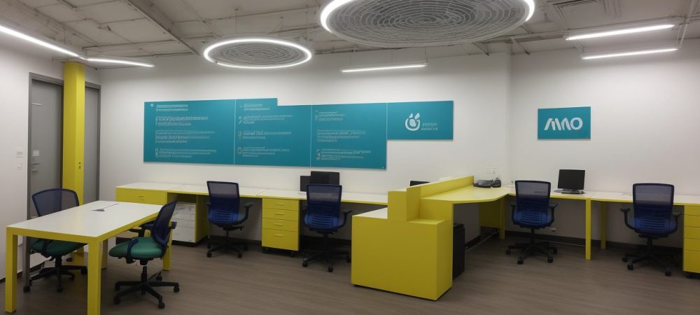 Servidores públicos em um ambiente de trabalho seguro, com foco em higiene ocupacional e prevenção de riscos.