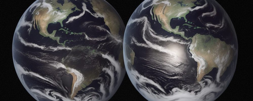 Imagem que representa a história contemporânea, com foco no século XX e globalização, com elementos visuais de mapas e livros