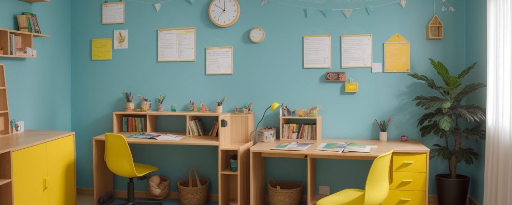 Crianças em sala de aula usando atividades lúdicas para superar dificuldades de aprendizagem