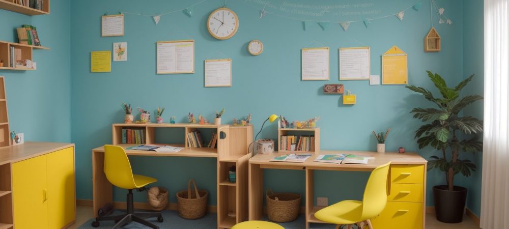 Crianças em sala de aula usando atividades lúdicas para superar dificuldades de aprendizagem