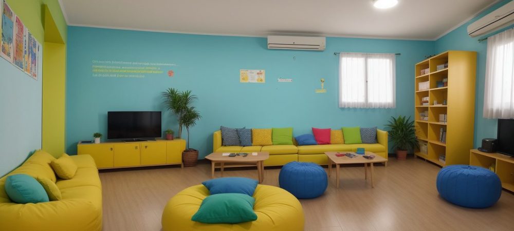 Sala de aula dinâmica com alunos utilizando jogos para dislexia e novas estratégias de ensino