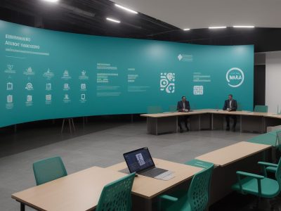 Servidores públicos discutindo sobre as mudanças e impactos da reforma trabalhista em uma sala de reunião.