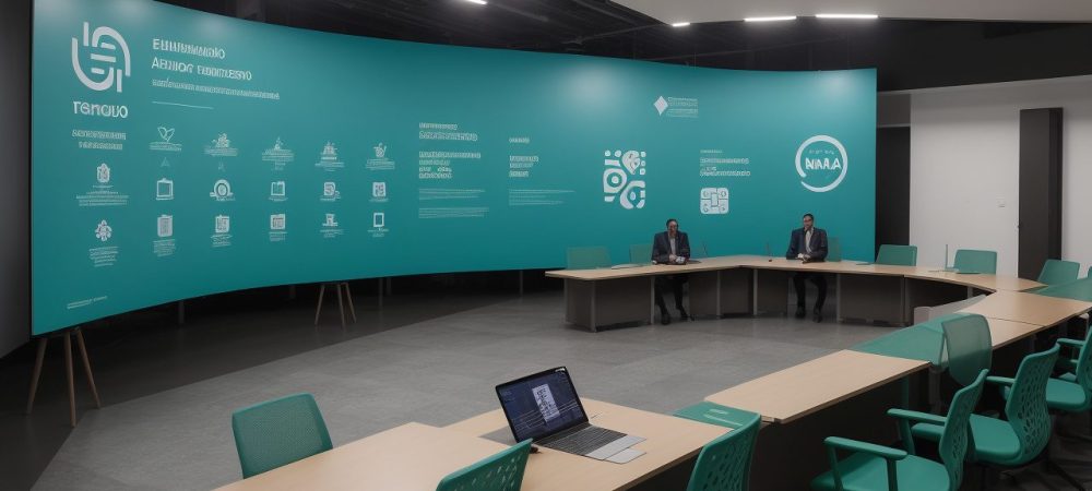 Servidores públicos discutindo sobre as mudanças e impactos da reforma trabalhista em uma sala de reunião.