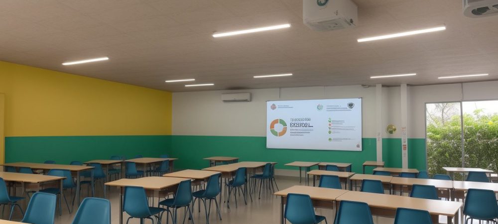 Gestores escolares discutindo a implementação da BNCC em ambiente colaborativo