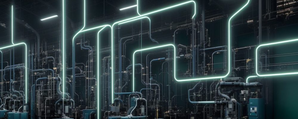 Montagem de sistemas eletrônicos industriais com foco em automação e eficiência.