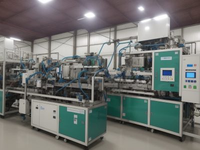 Cenário de fábrica com foco na produção de papel e celulose, destacando inovação e tecnologia.