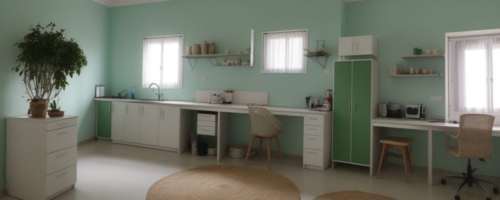 Laboratório de análise de solos com amostras e equipamentos técnicos para avaliar fertilidade do solo