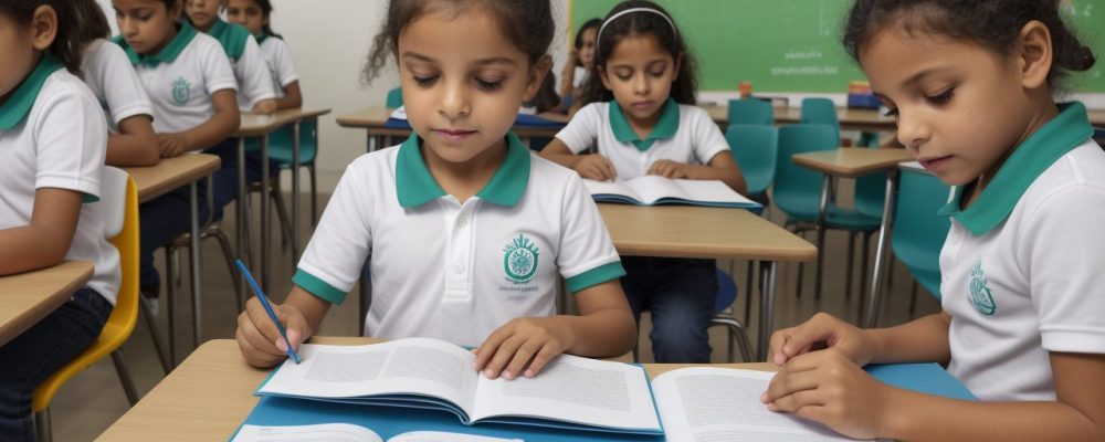 Cenário de inspetores escolares avaliando práticas educativas e infraestrutura nas escolas.