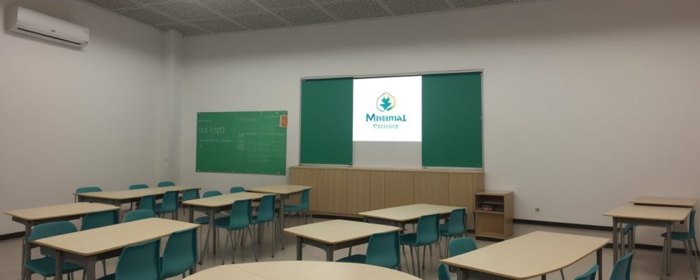 Ambiente escolar com inspetor escolar avaliando a qualidade do ensino e interação entre educadores e alunos